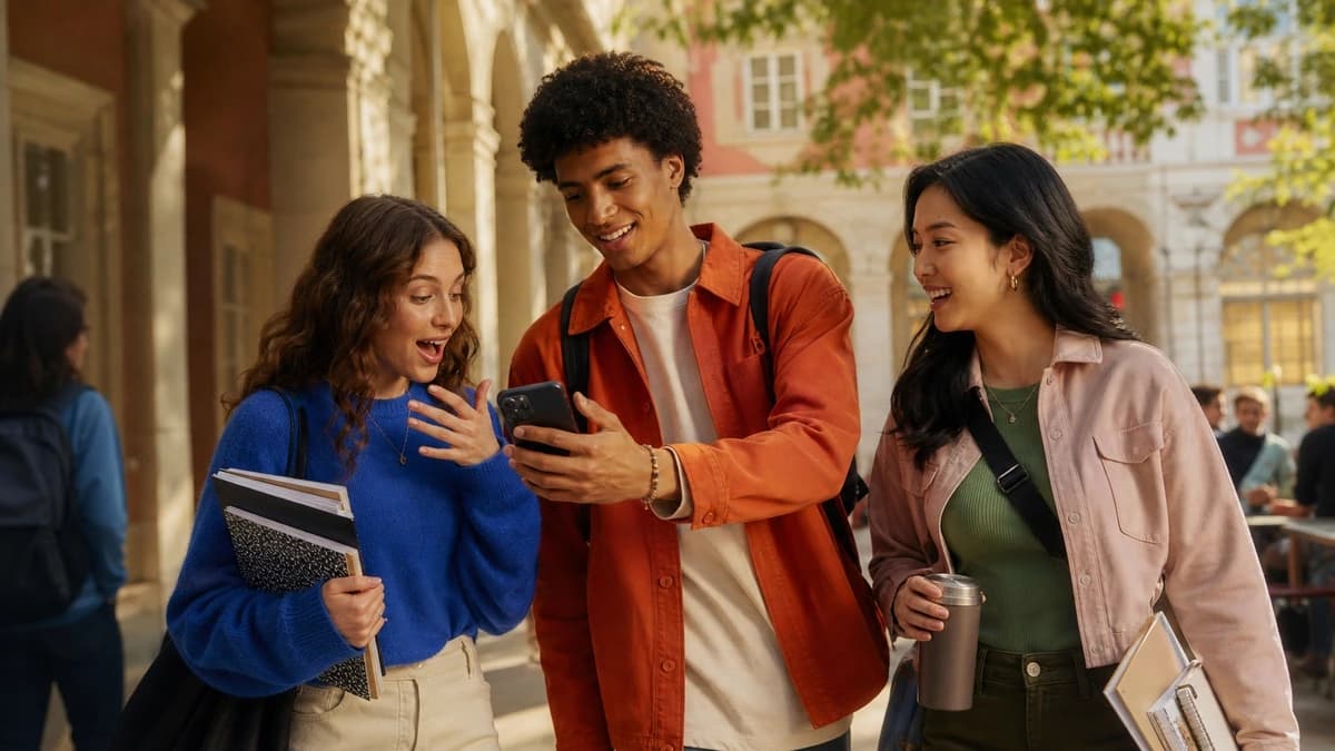 Students using Clarity together on campus